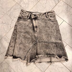 IRO Distressed Denim Skirt